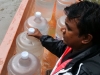 water & food supply through boats to the relief centre which is a School. but even there the ground floor is filled with water for 5 feet.